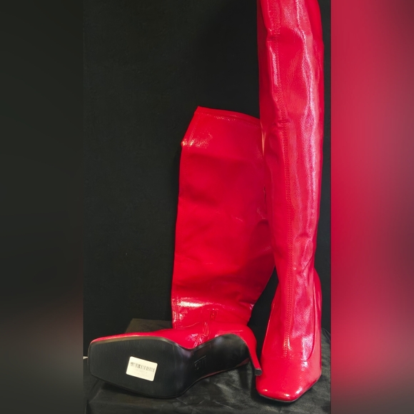 INC International Concepts Red Over-the-Knee Boots - Picture 4 of 6